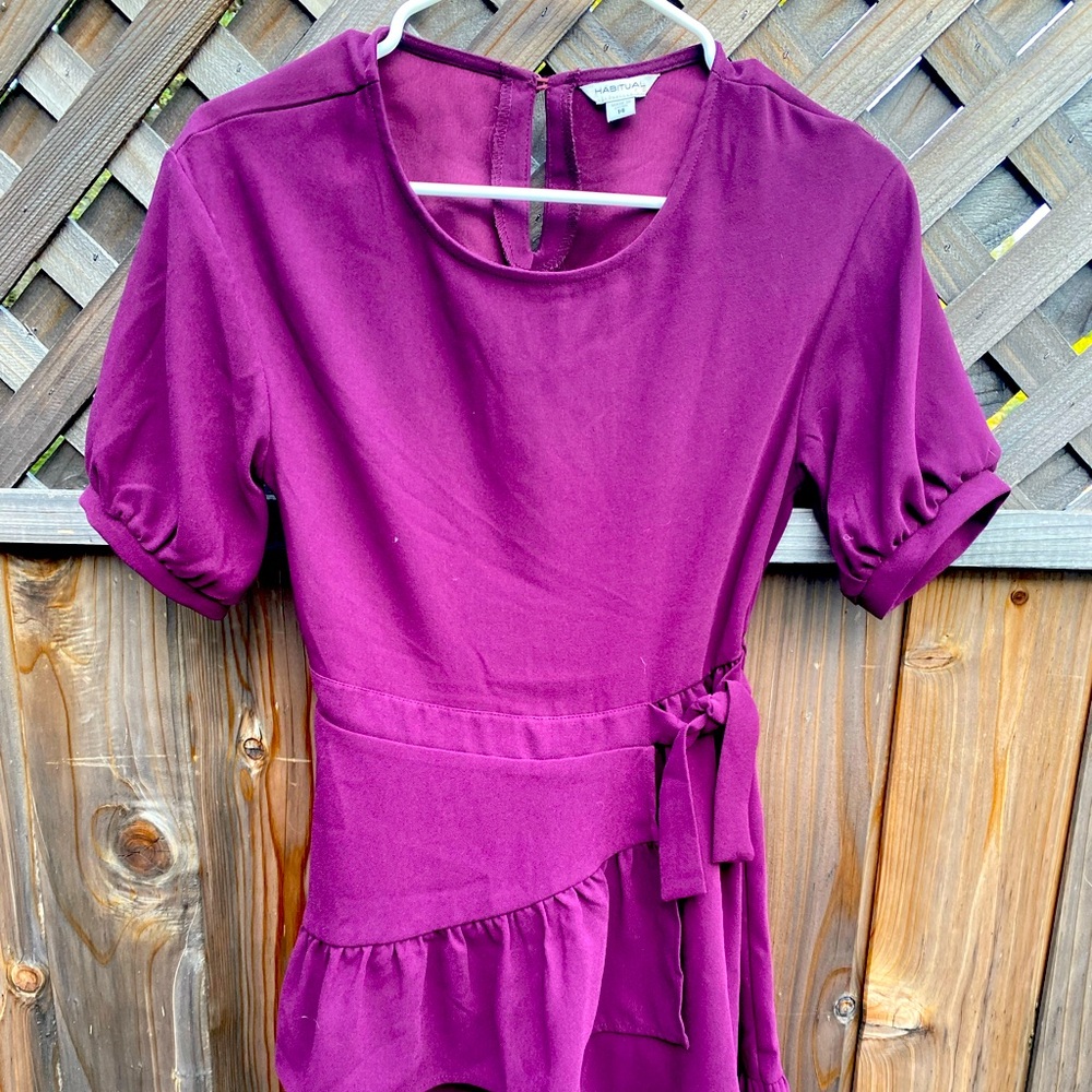 Habitual Kid Erica Mauve Ruffle Dress 14